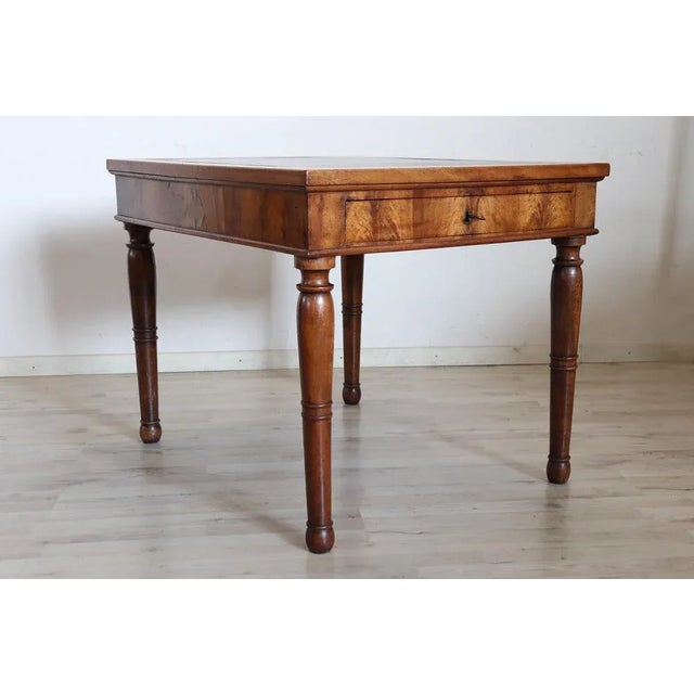 Brown Antique Walnut Writing Desk, 1800s For Sale - Image 8 of 14