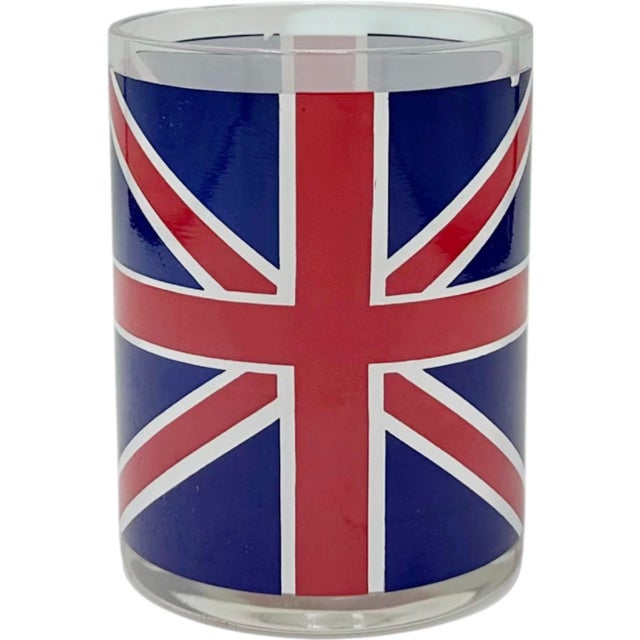 Vintage Cera Union Jack Uk Flag Cocktail Glasses- Set of 7 For Sale In Washington DC - Image 6 of 10