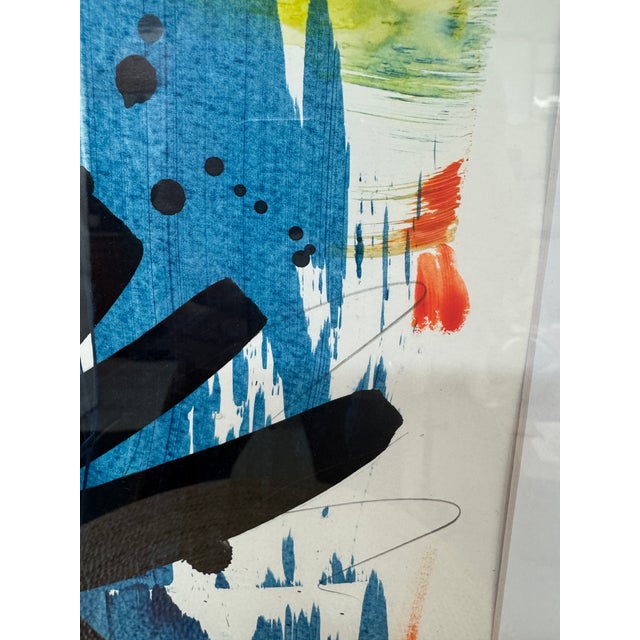 2020s Isabel Wyatt Blue Swoosh Original Painting, Signed For Sale - Image 5 of 12