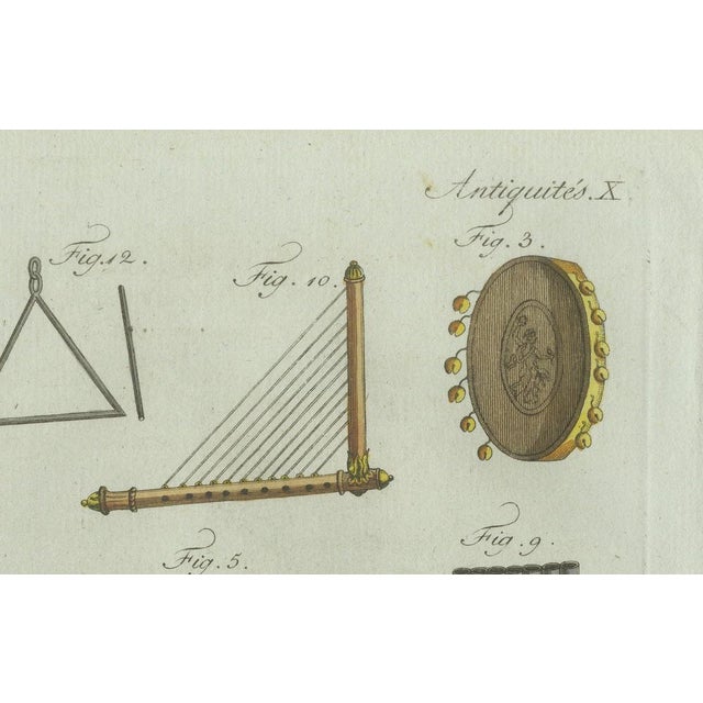 Brown Bertuch, Ancient Greek and Roman Musical Instruments, 1802, Engraving For Sale - Image 8 of 10