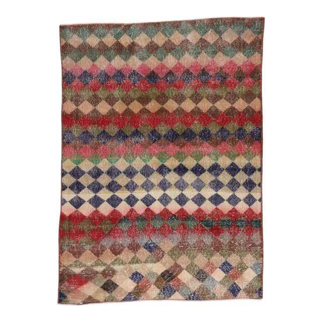 Vintage Turkish Sivas Rug, 04'03 X 05'10 For Sale