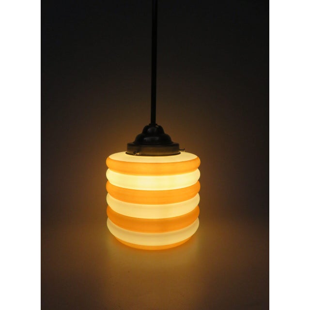 Vintage Pendant Lights in Patinated Brass, 1920s, Set of 2 For Sale - Image 9 of 18