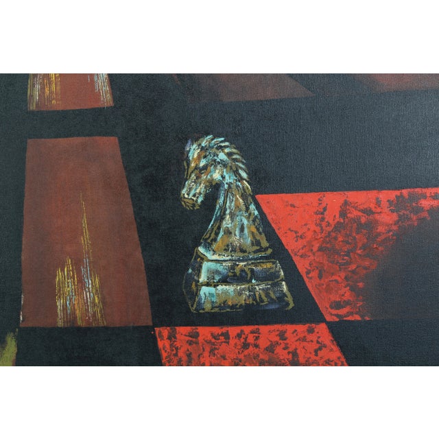 Abstract expressionist oil painting on canvas This painting is signed "Armas" Circa 1980's See pictures and condition for...