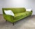 Adrian Pearsall Mid Century Danish Modern Dux Folke Ohlsson Style 4-Seat Sofa in Chartreuse Green For Sale - Image 4 of 12