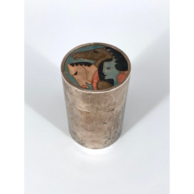 Art Deco Cylindrical Cigarette Case in 835 Silver, 1920s For Sale - Image 17 of 17