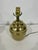 Pair of Vintage Brass Capsule Table Lamps With Black Shades For Sale - Image 4 of 8