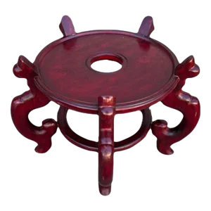 Vintage Rosewood Flower Vase Stand