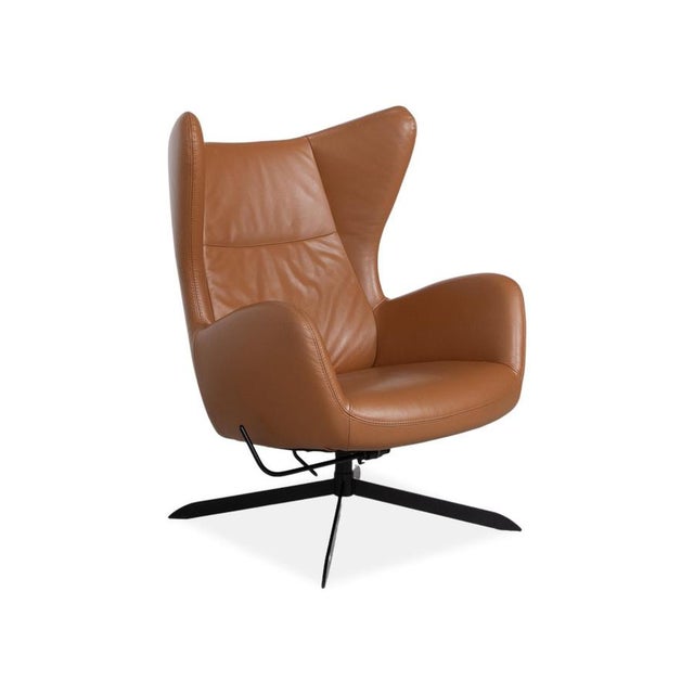 Set of Leather Solo Armchair and Ottoman with Manual Function from Bolia For Sale - Image 4 of 17