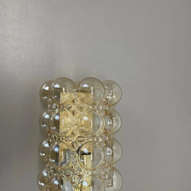 Amber Glass Wall Light from Helena Tynell from Glashütte Limburg, 1960s For Sale - Image 3 of 18