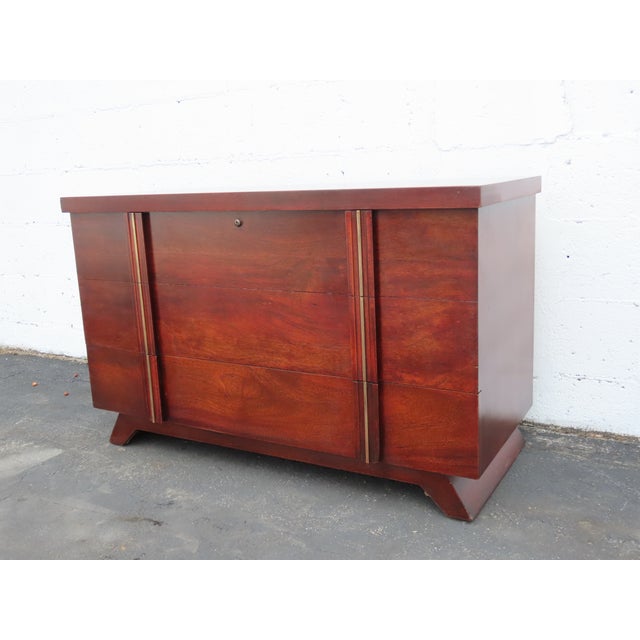 Mid Century Lane Cedar Chest Blanket Trunk Window Bench With a Drawer 6657 For Sale - Image 12 of 18