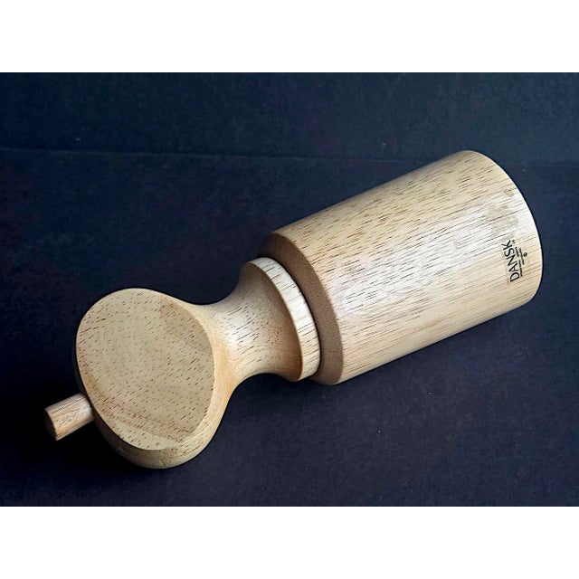 Offered is a vintage Dansk beechwood Salt and Pepper grinder designed by Jens Quistgaard in the 1960s. It features the...