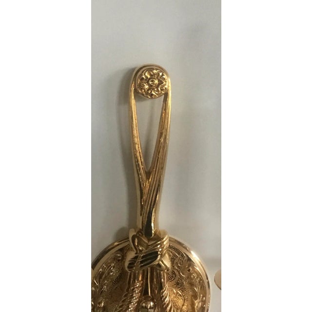 1980s Gold 2 Light Wall Sconce French Style For Sale - Image 4 of 5
