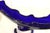 1970s Cobalt Blue Blown Glass American Cornucopia Gondola Centerpiece Vase For Sale - Image 10 of 16