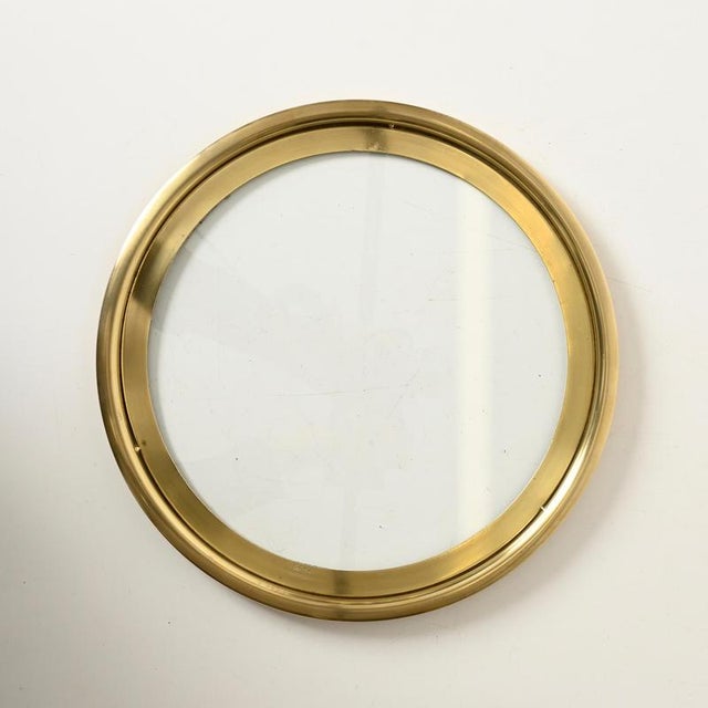 Brass and Crystal Round Serving Tray by Bellotto, Italy, 1970s For Sale - Image 9 of 11