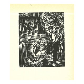 Frans Masereel, The Park, 1964, Woodcut For Sale