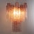 Suspension lamp made in italy tronchi in alabaster pink murano glass, ceiling chandelier 45 cm diameter the 'tronchi'...