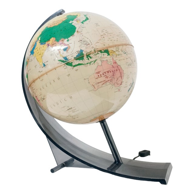 Illuminated Terrestrial Globe from Nova Rico, Florence, Italy, 1969 For Sale