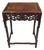 Early 20th Century Floral Bamboo Design Carved Rosewood Side Table - Plant Stand For Sale