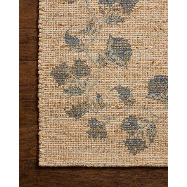 2020s Chris Loves Julia x Loloi Rue Natural / Denim 7'-6" x 9'-6" Area Rug For Sale - Image 5 of 6