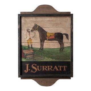 J. Surratt Painted Tavern Sign For Sale