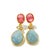 Bochic "Orient" Multi Sapphire, Aquamarine & Ruby Earrings Set 18K Gold&Silver For Sale - Image 13 of 18