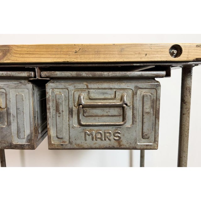 Vintage Industrial Worktable on Wheels, 1960s For Sale - Image 13 of 18