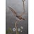 Silver Leaf Chinoiserie Hand-Painted Floral & Bird Wall Panels (Set of 6) For Sale - Image 4 of 6