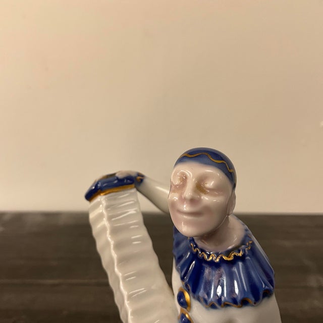 Art Deco Rosenthal Porcelain Pierrot Clown Figure Albert Caasmann for Rosenthal For Sale In West Palm - Image 6 of 12