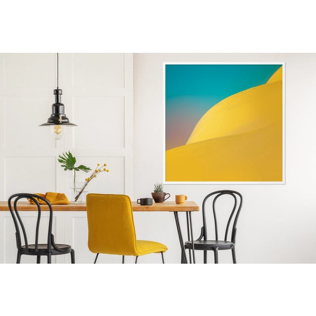 Contemporary CYAN II #11 by Oystein Aspelund, Art Print in White Frame, Medium For Sale - Image 3 of 4