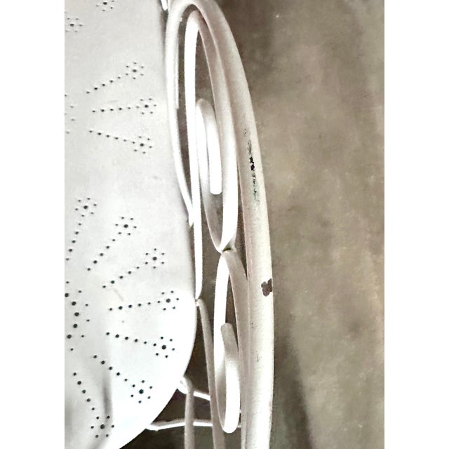 Mid 20th Century Painted Wrought Iron Scrolled Garden Benches, a Pair For Sale - Image 16 of 16