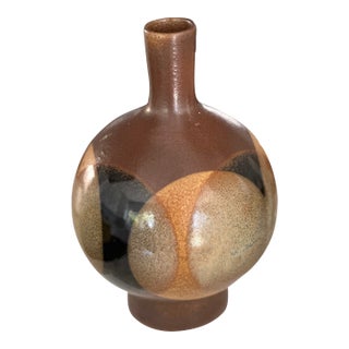 Vintage Robert Maxwell Pottery Craft Overlapping Circles Bud Vase For Sale
