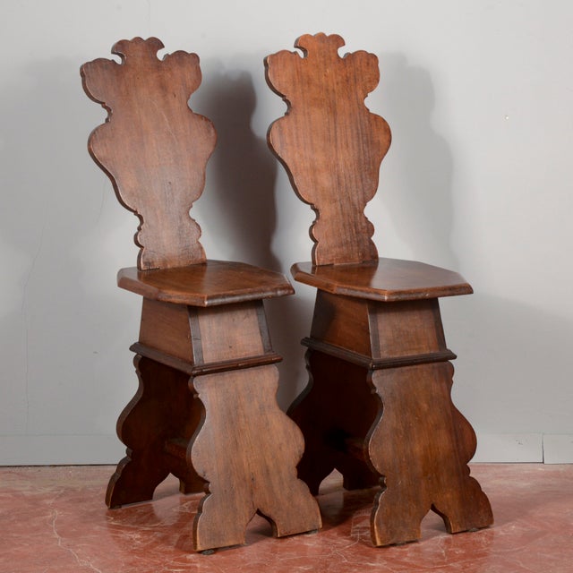 Set of Rustic Wood Chairs and Stools For Sale - Image 15 of 17