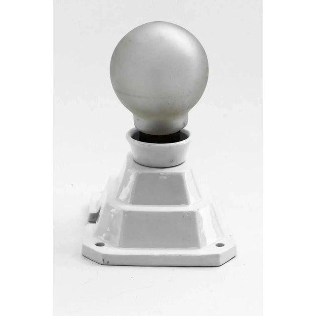 Bauhaus Porcelain Wall Lamp, Germany, 1920s For Sale - Image 9 of 15