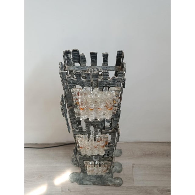 Brutalist Brutalist Floor Lamp attributed to Albano Poli for Poliarte, 1970s For Sale - Image 3 of 17