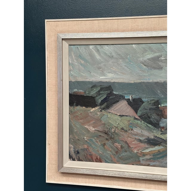 Mid-Century Modern Carl Berndtsson, Village, 1960s, Oil Painting on Canvas, Framed For Sale - Image 3 of 14