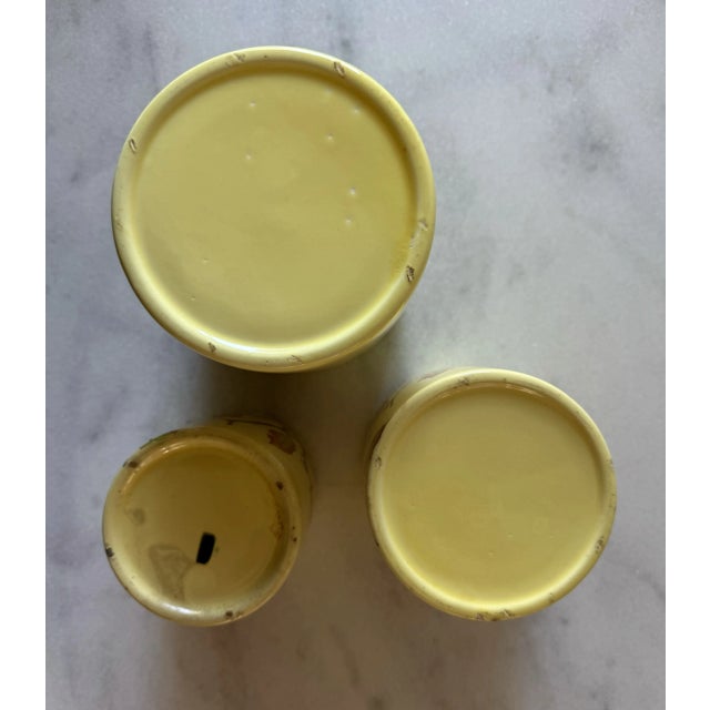 Set of 3 Mid Century Graduated Ceramic Canisters For Sale - Image 9 of 11