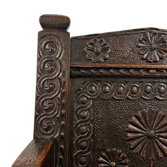 Brown 17th Century English Wainscot Armchair For Sale - Image 8 of 12