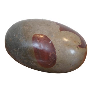 Large Late 20th Century Shiva Lignam Fertility Banalinga Stone Brahmanda Egg For Sale