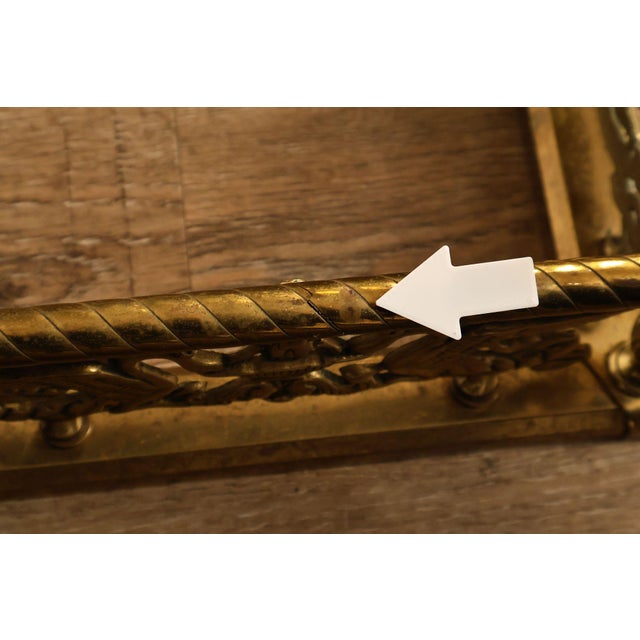 Neoclassical Style Brass Fireplace Fender For Sale - Image 17 of 18