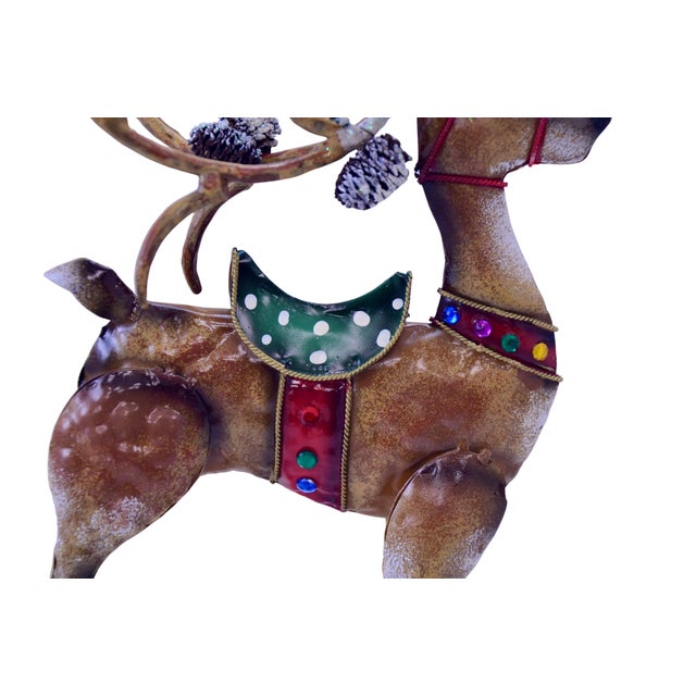 Brown Holiday 14" Stag Reindeer For Sale - Image 8 of 10