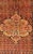 Antique Mission Malayer Rug With Floral Medallion in Blue, Orange & Green For Sale - Image 4 of 7