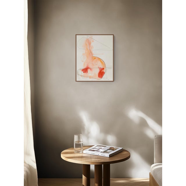 Abstract Contemporary Abstract Watercolor and Pencil on Paper "Reach Note 3" by Xanda McCagg For Sale - Image 3 of 4