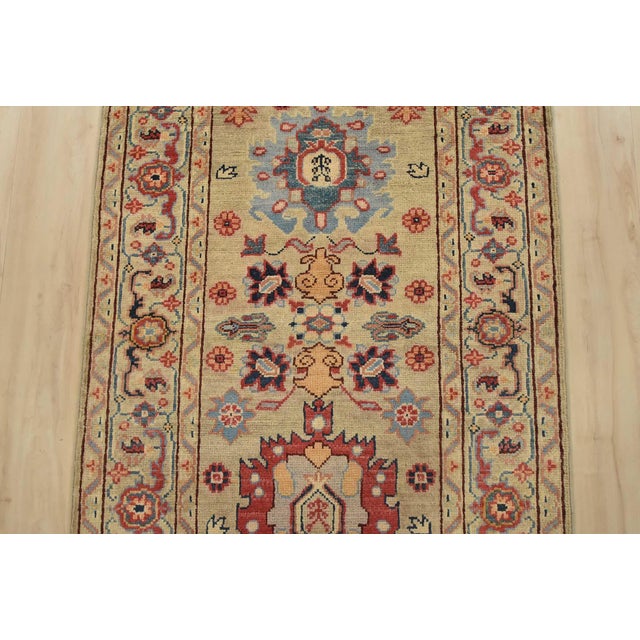 2020s Kazak Runner 2’8” X 9’8” Beige Wool Traditional Hand-Knotted Oriental Rug For Sale - Image 5 of 13