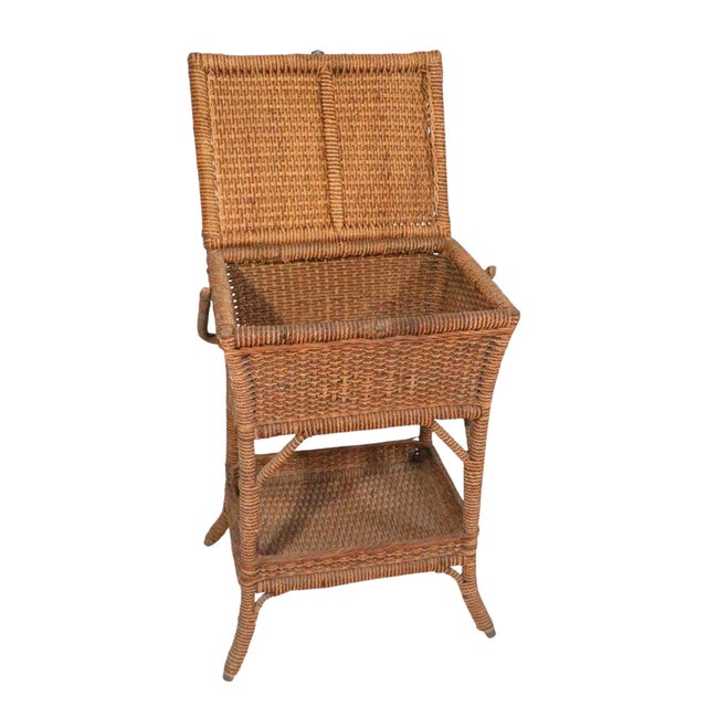 Antique Rope Wicker Sewing Stand For Sale In New York - Image 6 of 16