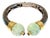Bochic "Orient" Vintage Bangle Set 18K Gold & Silver with Vintage Carved Jade For Sale