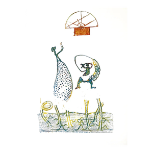 Max Ernst Original Lithograph 1970 Brother and Sister 1