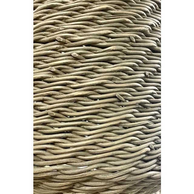 Wood Woven Wicker Oversize Light Pendant For Sale - Image 7 of 8
