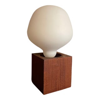 Mid-Century Wood Accent Lamp For Sale