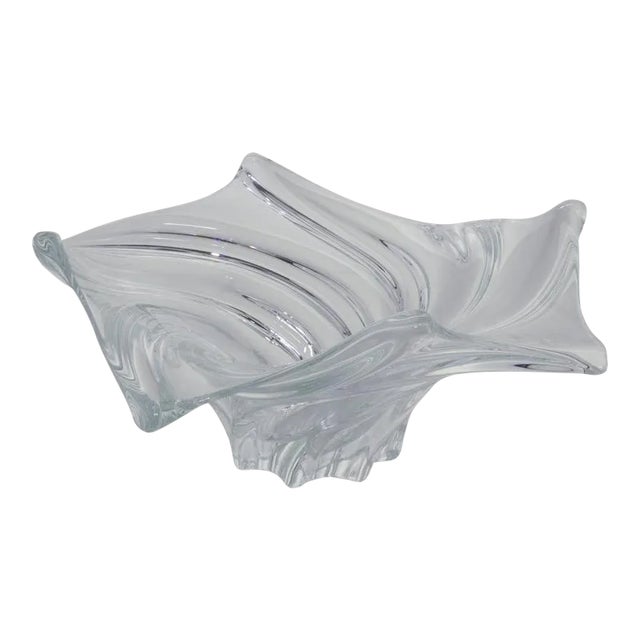 Vannes 1950s Crystal Bowl For Sale