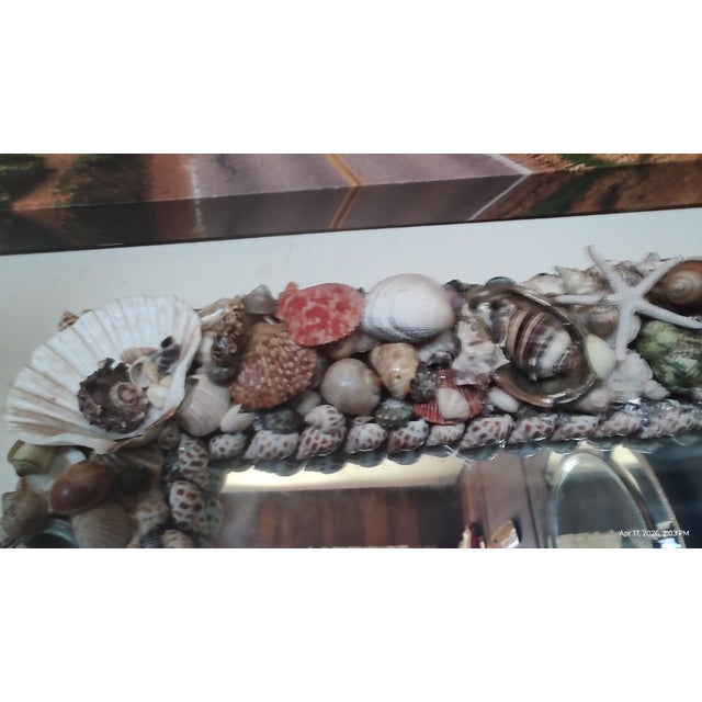 Vintage Handcrafted California Seashell Mirror For Sale - Image 14 of 18